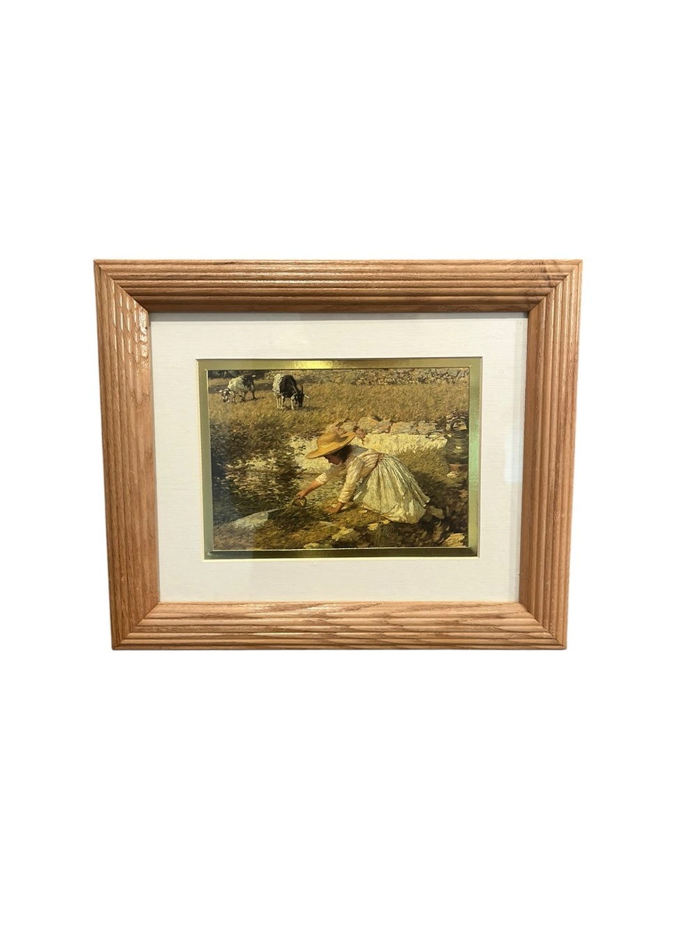 A Provençal Stream Matted Framed Print Henry Herbert La Thangue